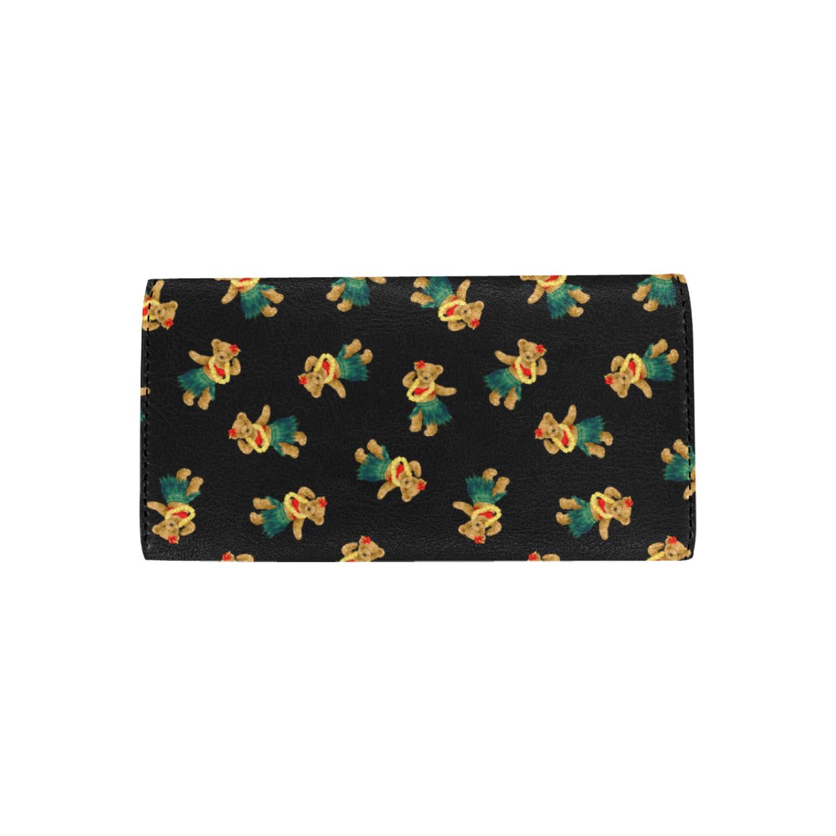 Hula Bear Pattern Print Design 06 Women's Trifold Wallet