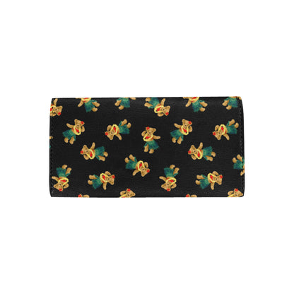 Hula Bear Pattern Print Design 06 Women's Trifold Wallet