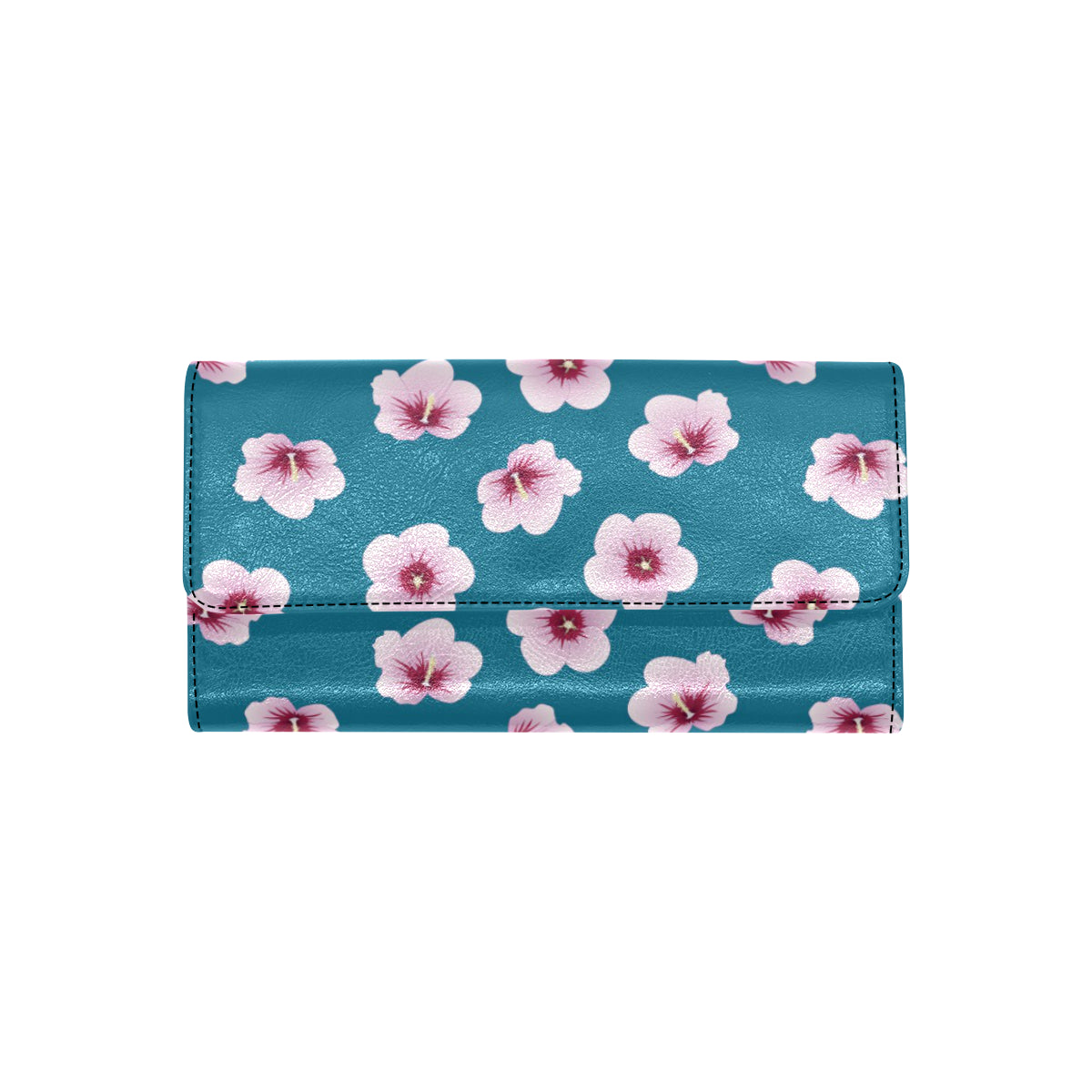Cherry Blossom Pattern Print Design CB08 Women's Trifold Wallet
