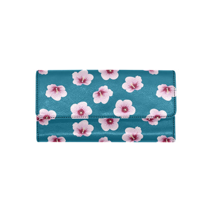 Cherry Blossom Pattern Print Design CB08 Women's Trifold Wallet