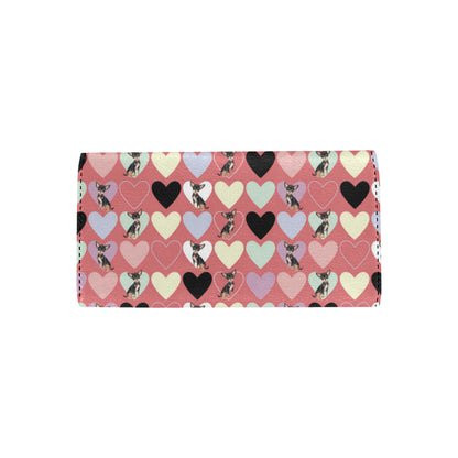 Chihuahua Pattern Print Design 01 Women's Trifold Wallet