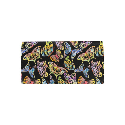 Butterfly Water Color Rainbow Women's Trifold Wallet