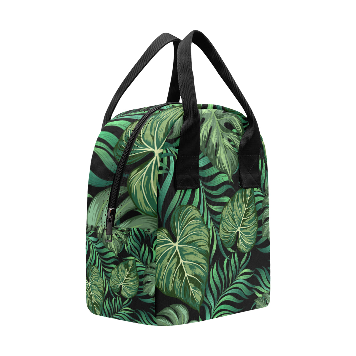Green Fresh Tropical Palm Leaves Insulated Lunch Bag