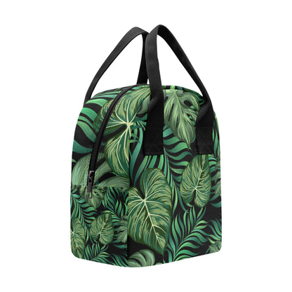Green Fresh Tropical Palm Leaves Insulated Lunch Bag