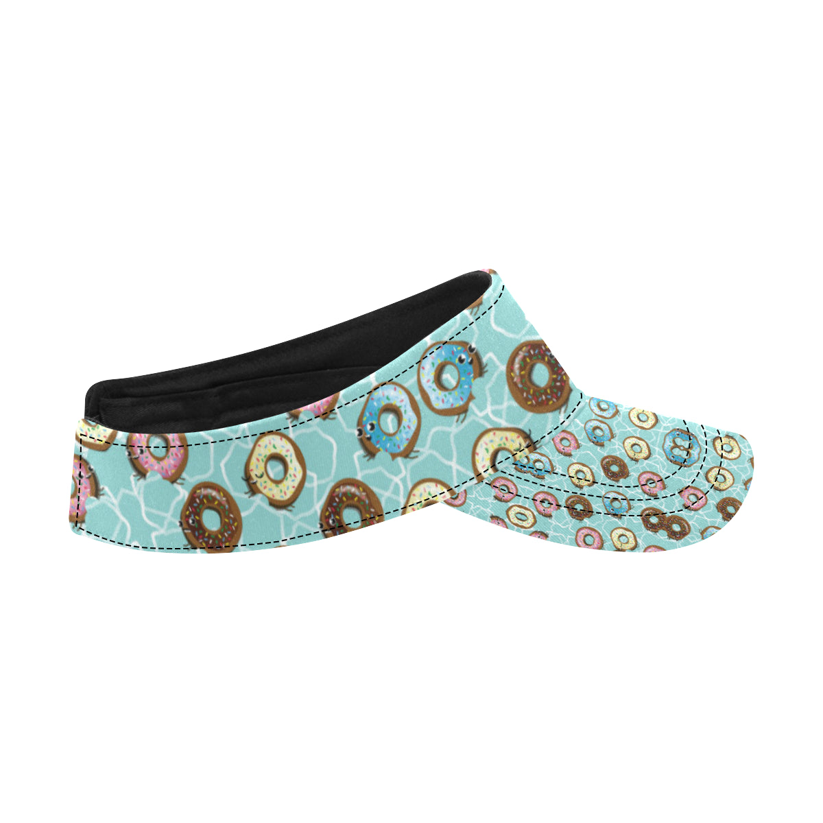 Emoji Donut Print Pattern Unisex Sun Visor