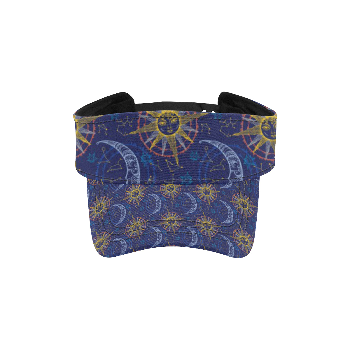 Celestial Moon Sun Pattern Print Design 01 Unisex Sun Visor
