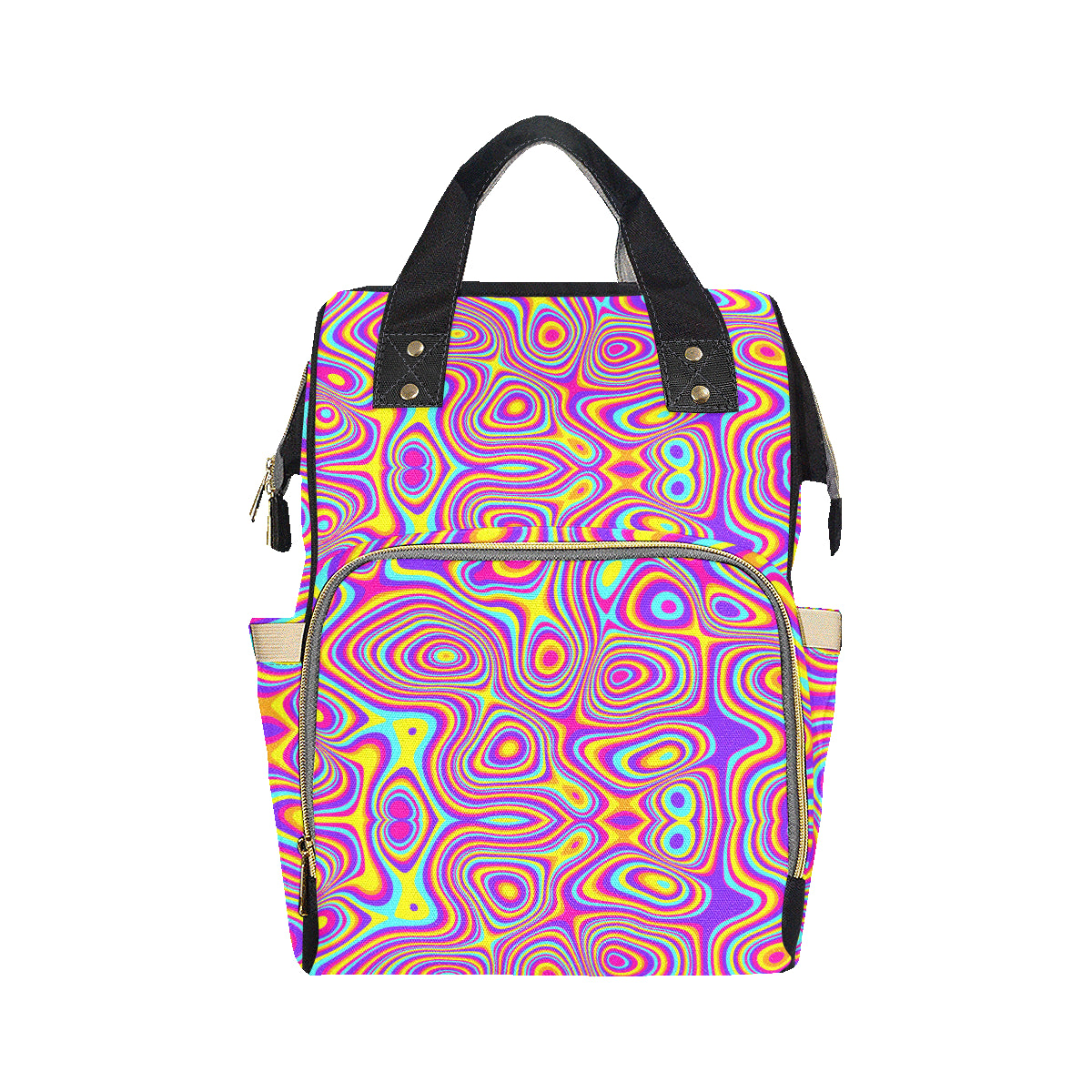 Liquid Pattern Print Design 06 Diaper Bag Backpack