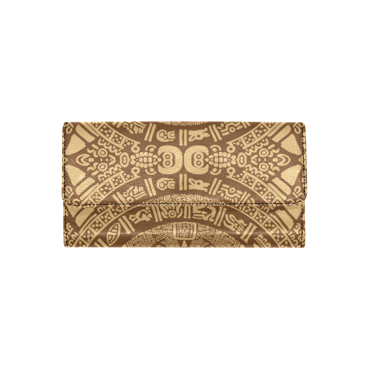 Mayan Pattern Print Design 01 Women's Trifold Wallet