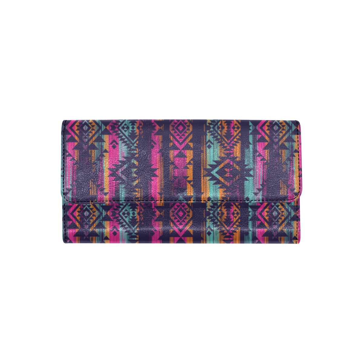 Line Tribal Aztec Women's Trifold Wallet
