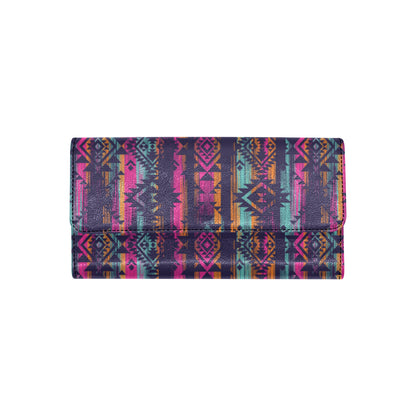 Line Tribal Aztec Women's Trifold Wallet