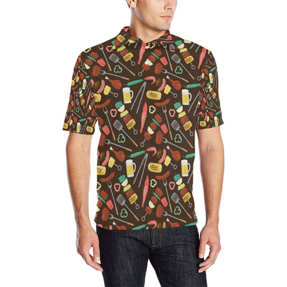 Barbecue Pattern Print Design 05 Men Polo Shirt