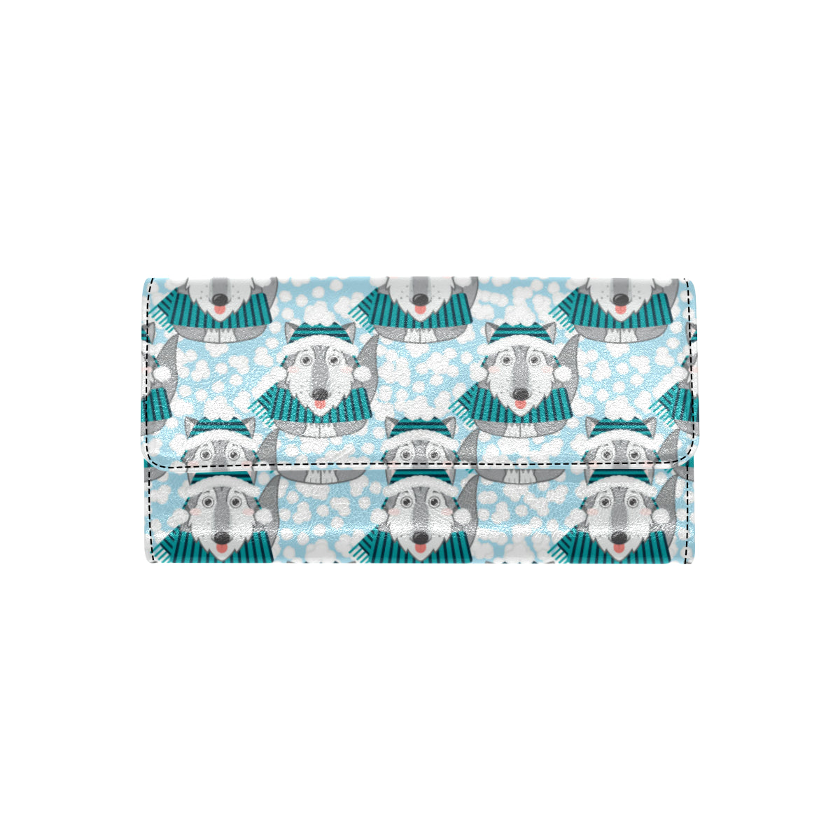 Alaskan Malamute Pattern Print Design 01 Women's Trifold Wallet