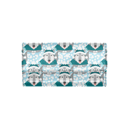 Alaskan Malamute Pattern Print Design 01 Women's Trifold Wallet