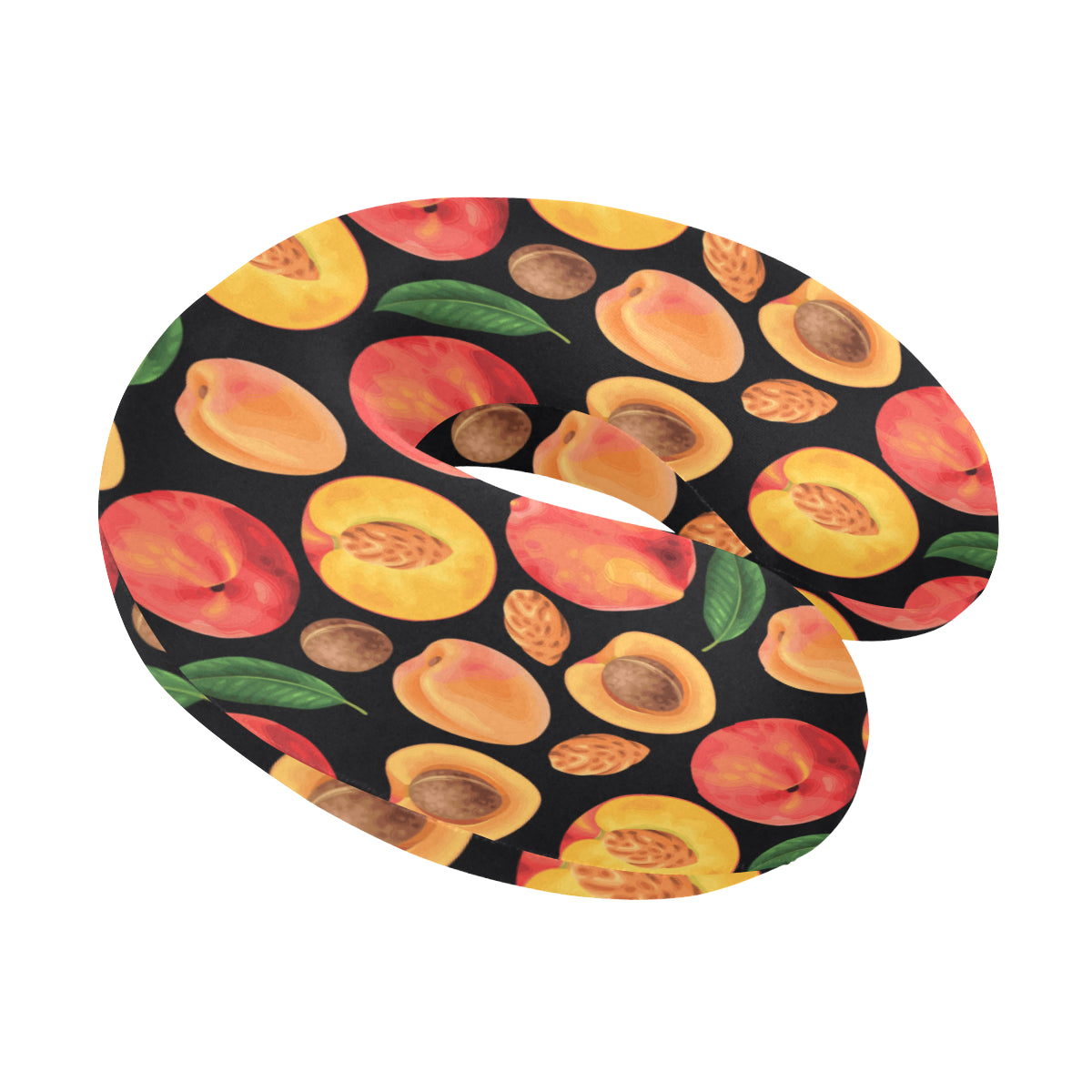 Peach Pattern Print Design A02 U-Shaped Travel Neck Pillow