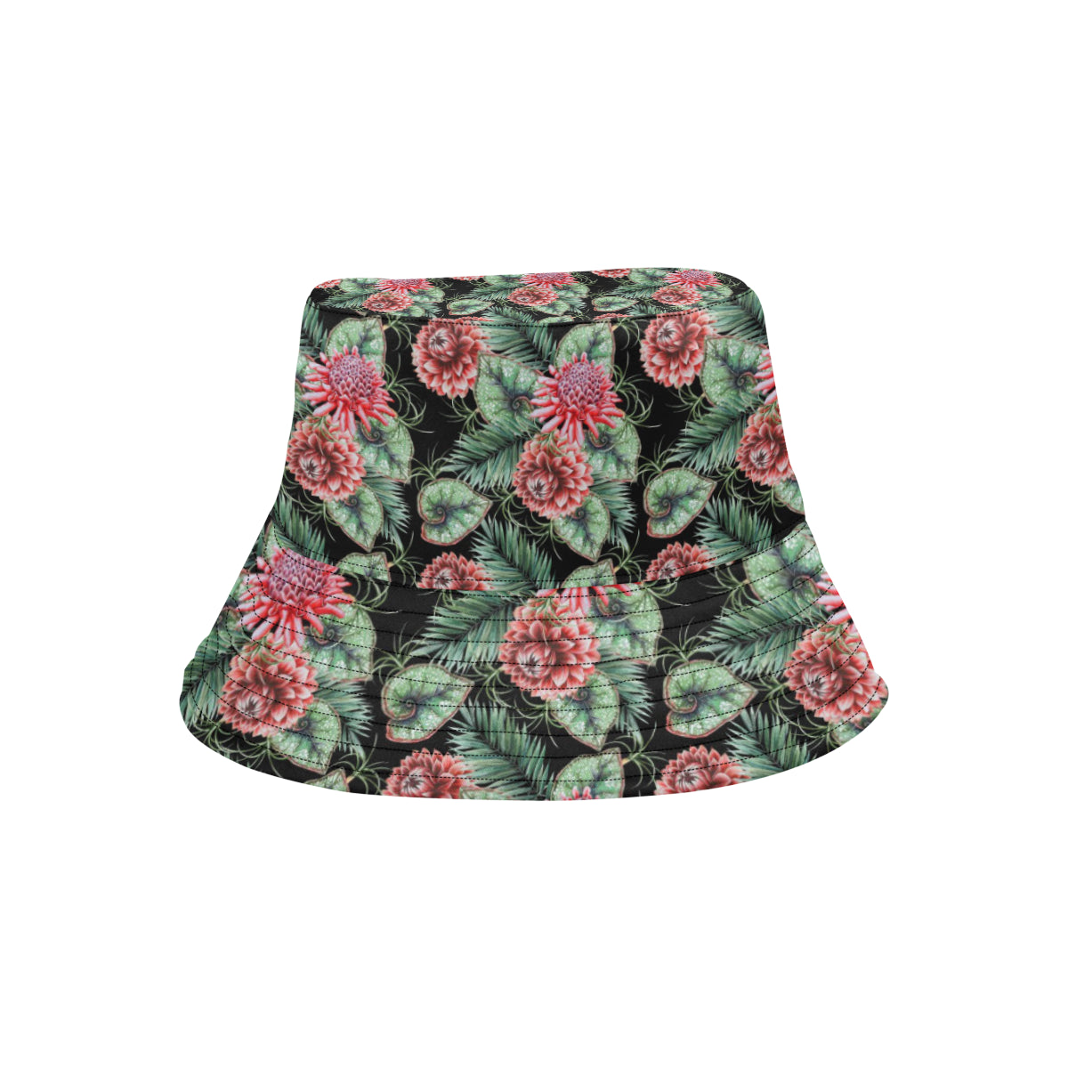 Dahlia Pattern Print Design DH06 Unisex Bucket Hat
