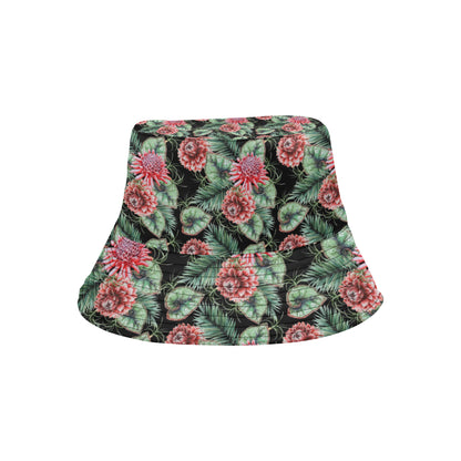 Dahlia Pattern Print Design DH06 Unisex Bucket Hat