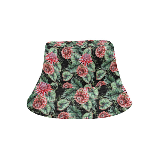 Dahlia Pattern Print Design DH06 Unisex Bucket Hat