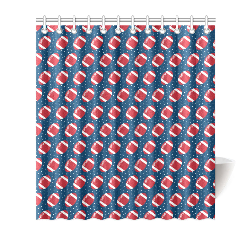 American Football Star Design Pattern Shower Curtain