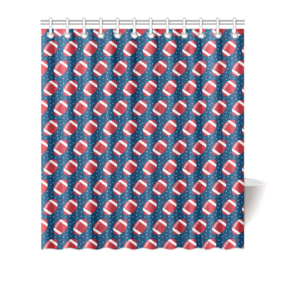 American Football Star Design Pattern Shower Curtain