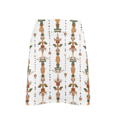 Totem Print Design LKS302 17" Golf & Pickleball Skort with Pockets