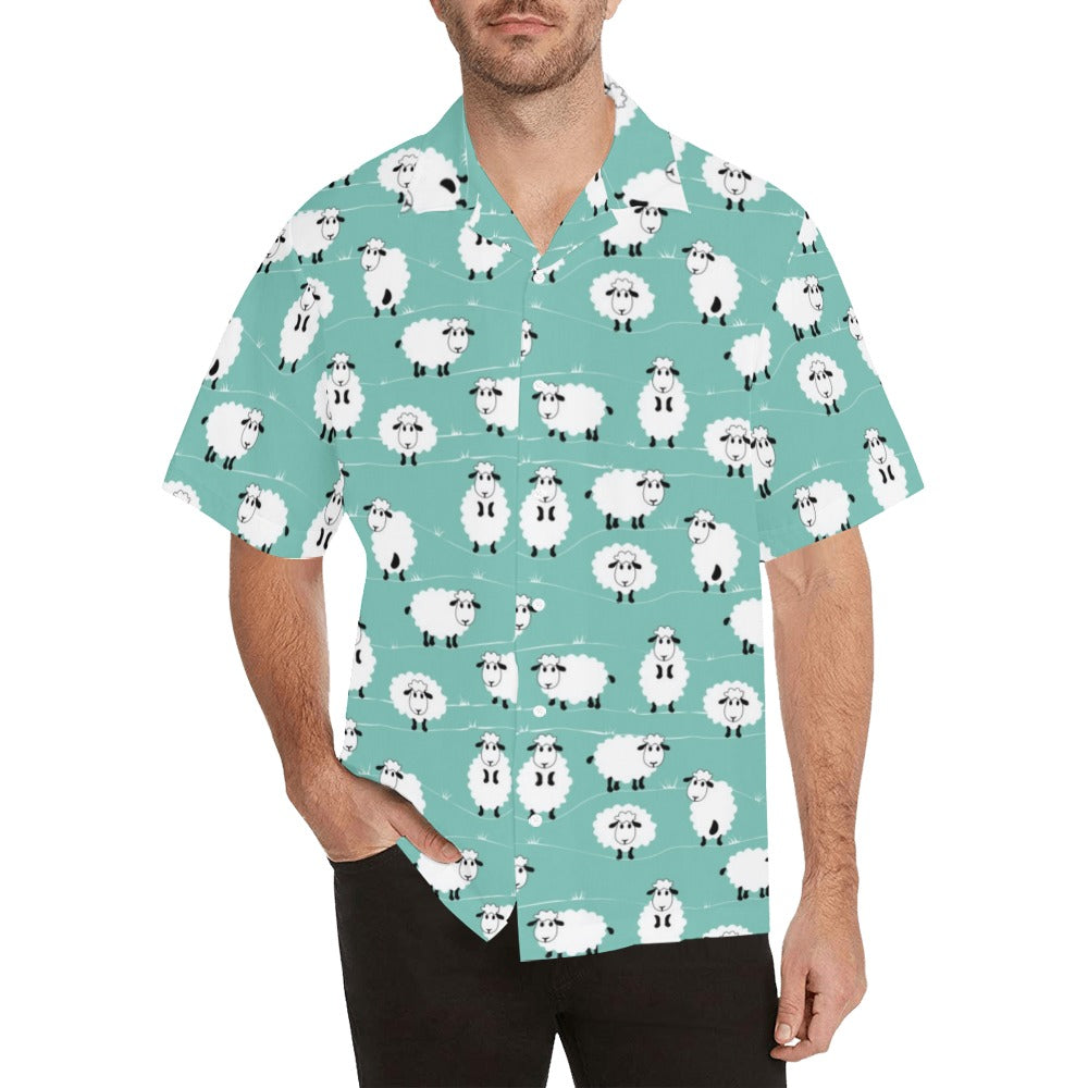 Sheep Print Design LKS404 Men's Men's Hawaiian Shirt