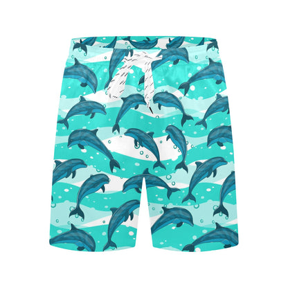 Dolphin Design Print Pattern Men's Swim Trunks Beach Shorts