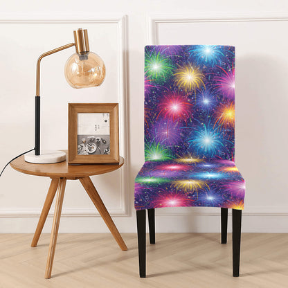 Firework Colorful Print Design LKS301 Dining Chair Slipcover