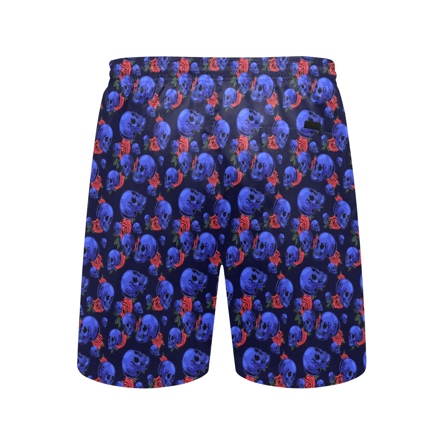 Skull Roses Neon Design Themed Print Men's Swim Trunks Beach Shorts