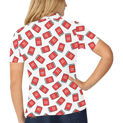 Bible Pattern Print Design 03 Women's Polo Shirt