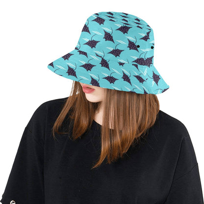 Manta Ray Print Design LKS403 Unisex Bucket Hat