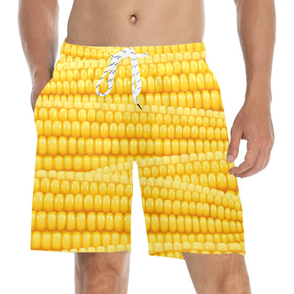 Agricultural Corn cob Pattern Men's Swim Trunks Beach Shorts