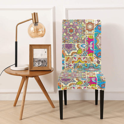 Patchwork Print Design LKS402 Dining Chair Slipcover