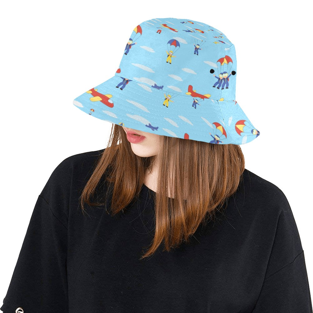 Skydiver Print Design LKS304 Unisex Bucket Hat