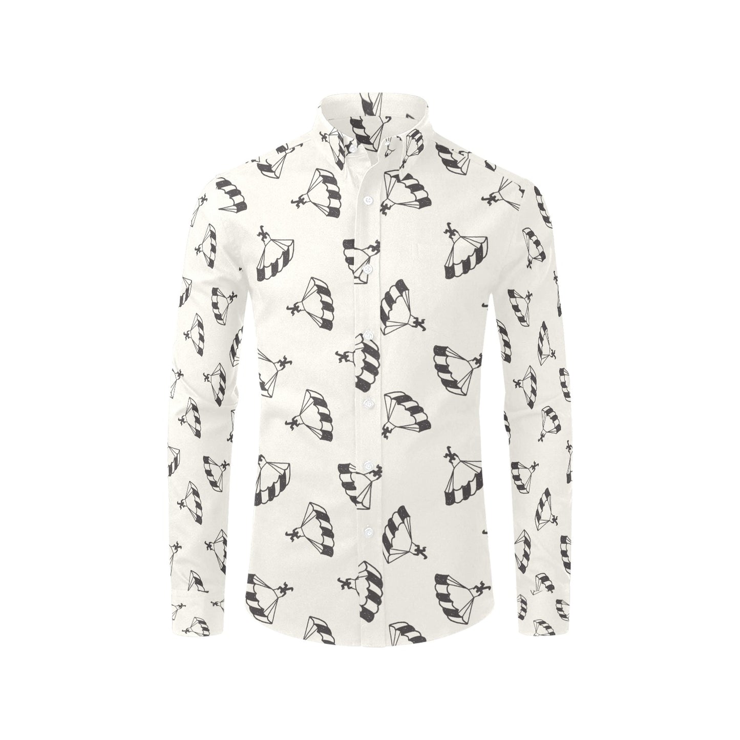 Skydiver Print Design LKS301 Men's Long Sleeve Dress Shirt