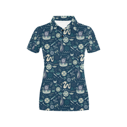 Vikings Print Design LKS305 Women's Polo Shirt
