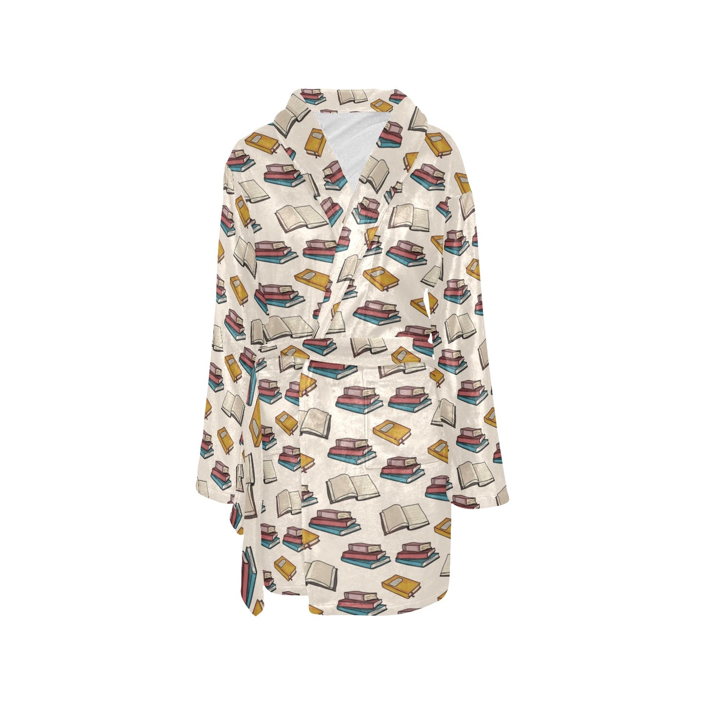 Book Pattern Print Design 04 Women's Fleece Robe