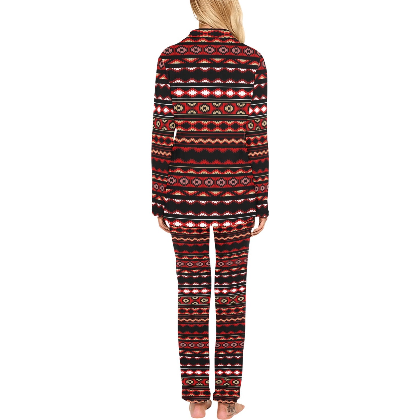 Southwestern Themed Women's Long Pajama Set