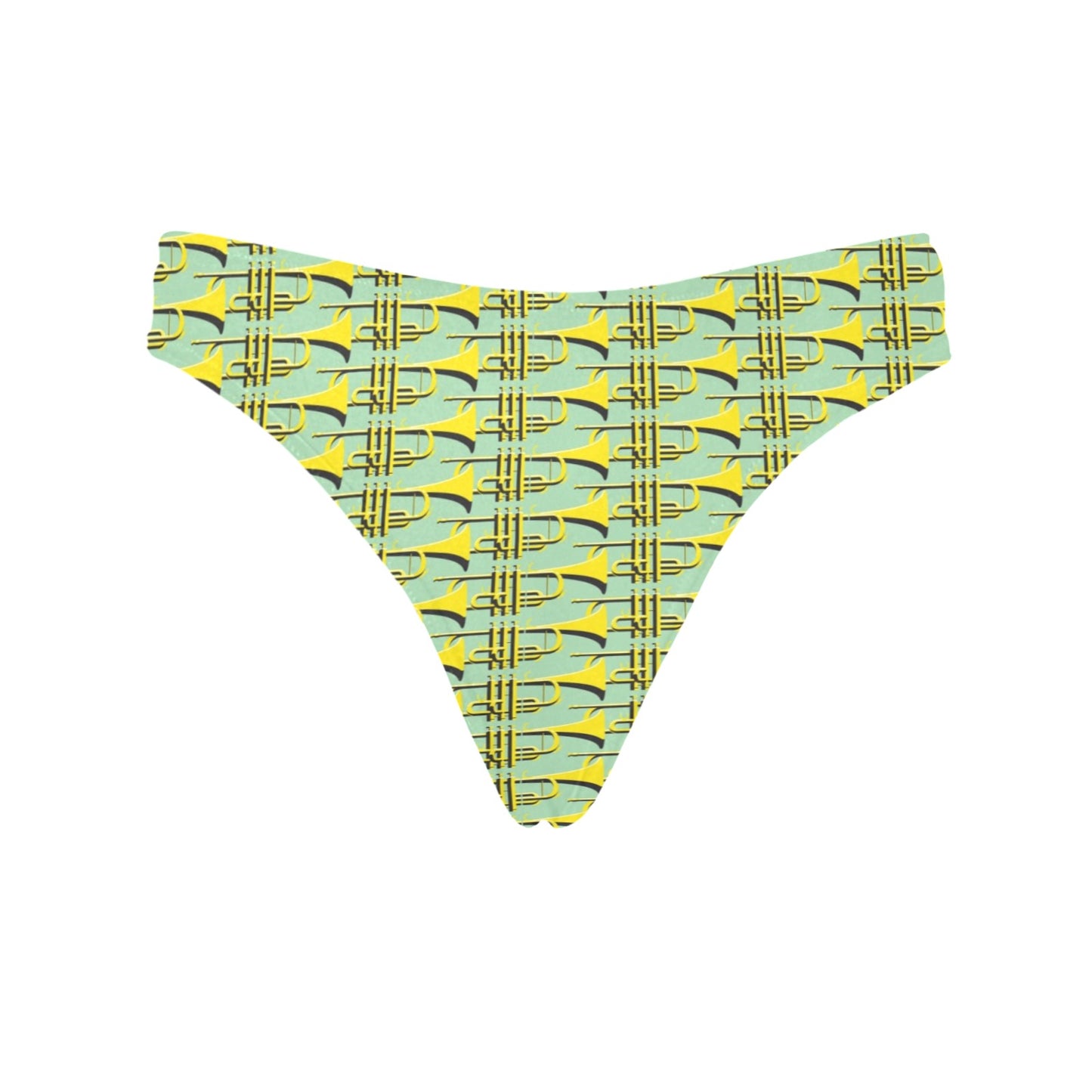 Trumpet Vintage Design Print Women's Thongs