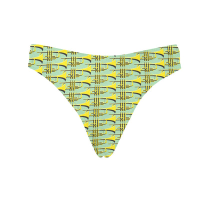 Trumpet Vintage Design Print Women's Thongs