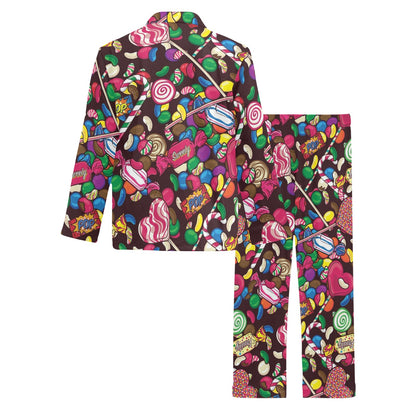Candy Pattern Print Design CA02 Men's Long Pajama Set