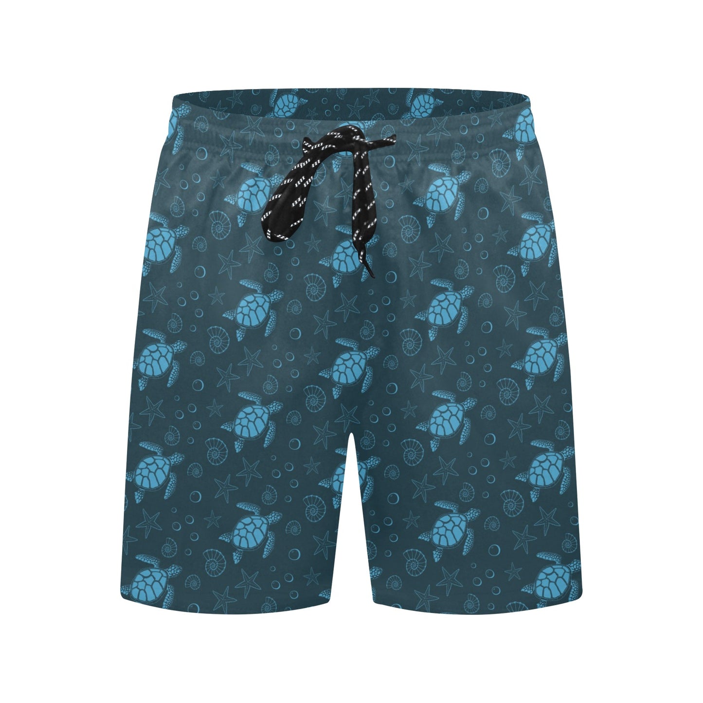 Sea Turtle Print Design LKS308 Men's Swim Trunks Beach Shorts