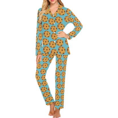 Cookie Pattern Print Design 01 Women's Long Pajama Set