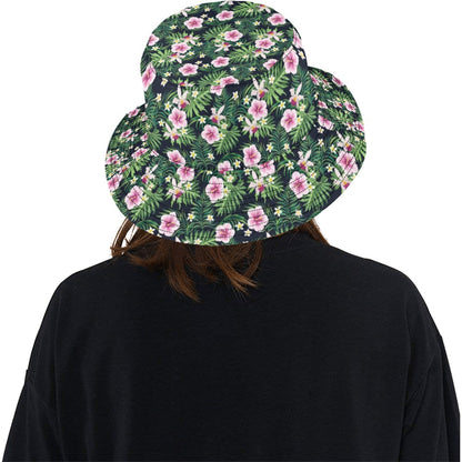 Hibiscus Tropical Print Design LKS309 Unisex Bucket Hat