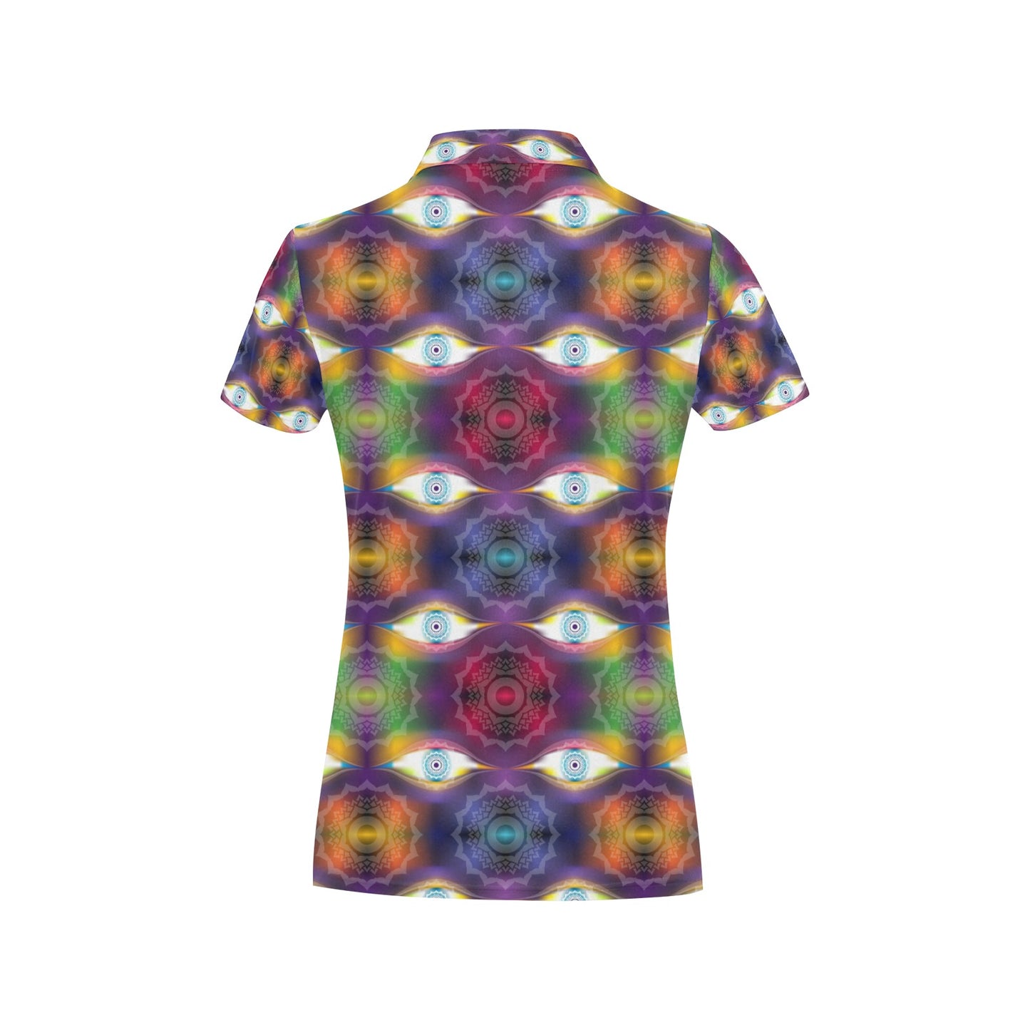 Chakra Eye Print Pattern Women's Polo Shirt