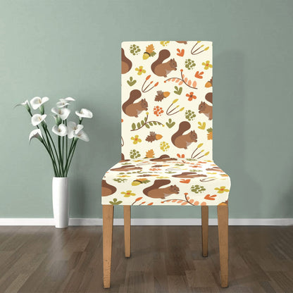 Squirrel Print Design LKS3010 Dining Chair Slipcover