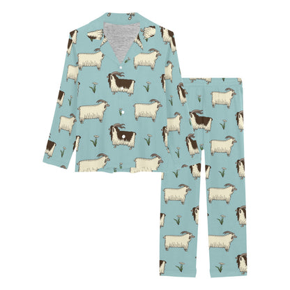 Goat Pattern Print Design 02 Women's Long Pajama Set
