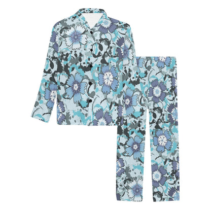 Carnations Pattern Print Design CN04 Men's Long Pajama Set