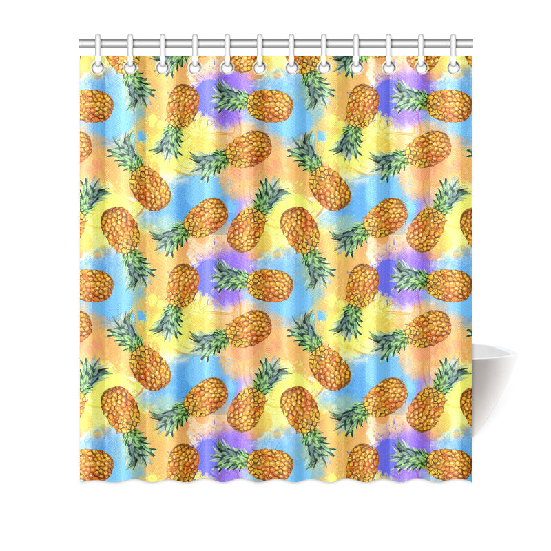 Pineapple Pattern Print Design PP09 Shower Curtain