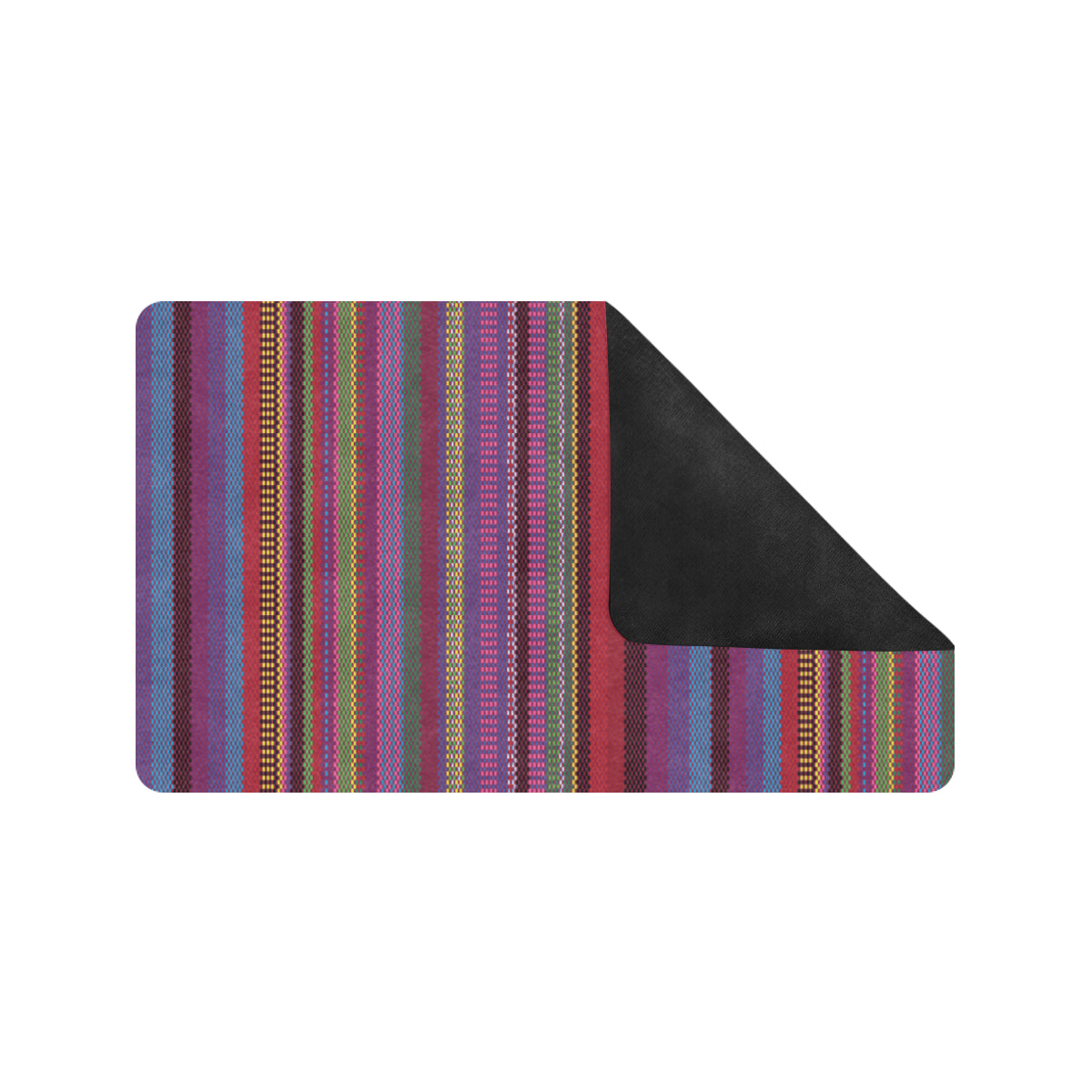 Serape Stripe Print Rubber Doormat