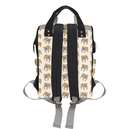 Bulldogs Pattern Print Design 01 Diaper Bag Backpack
